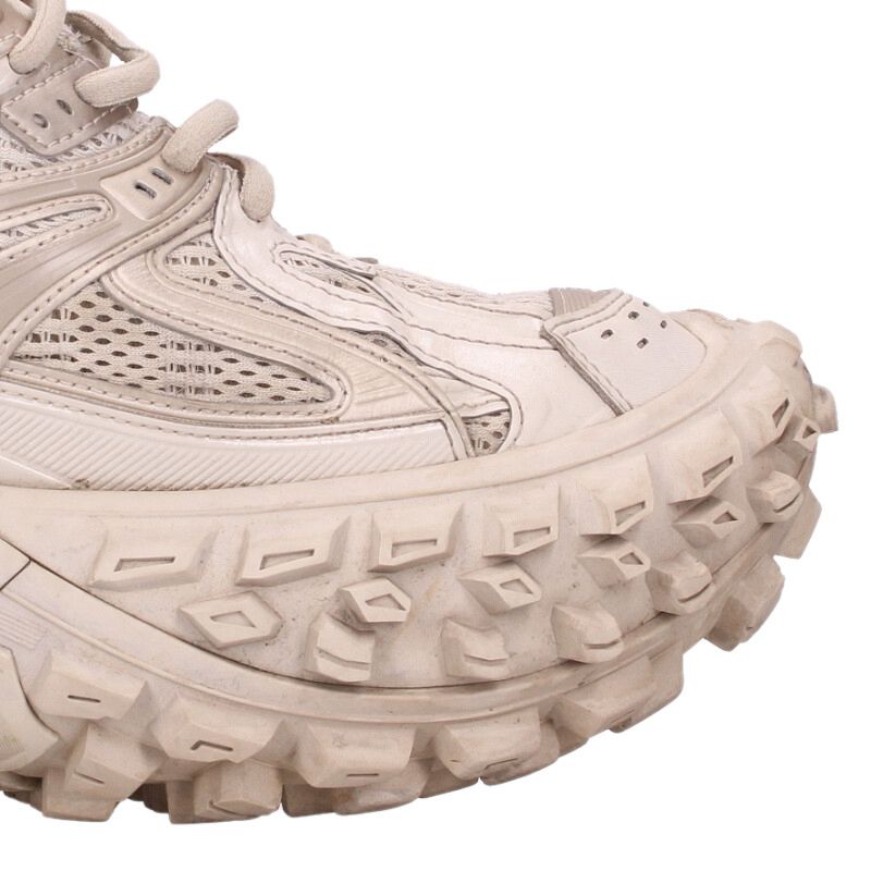 BALENCIAGA BOUNCER Chunky Sole Sneakers Beige Size 7.5