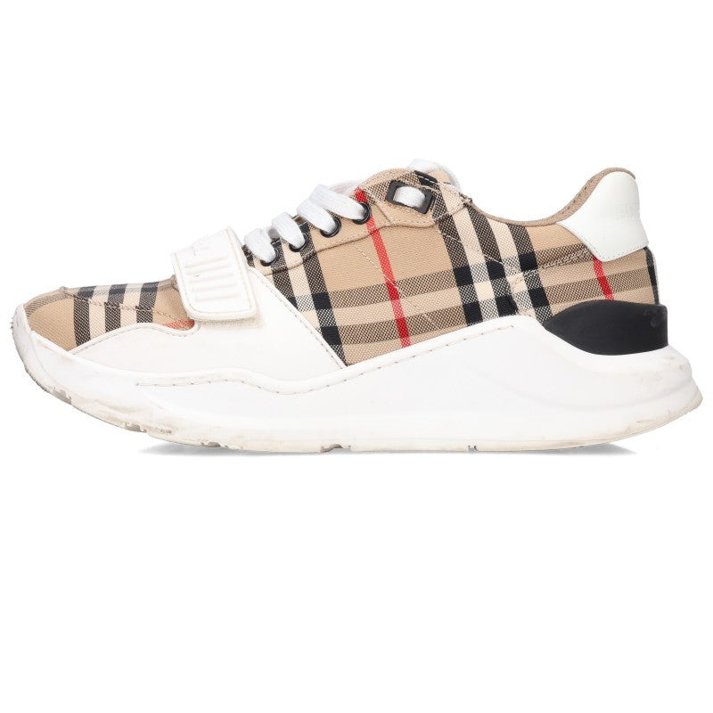 Burberry Check Velcro Leather Lace-Up Sneakers Size 6.5