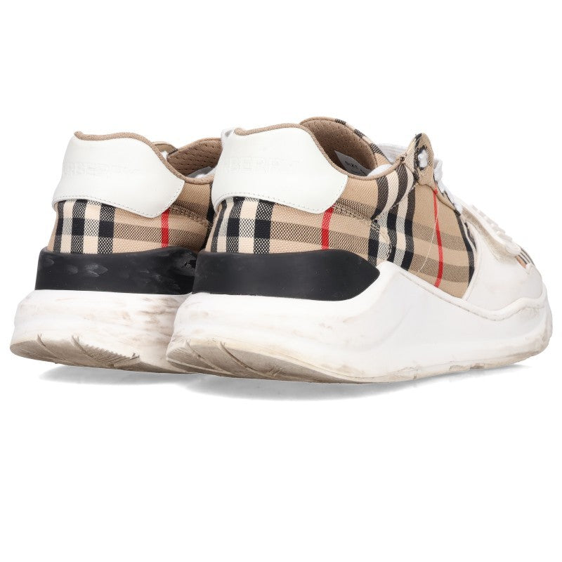Burberry Check Velcro Leather Lace-Up Sneakers Size 6.5