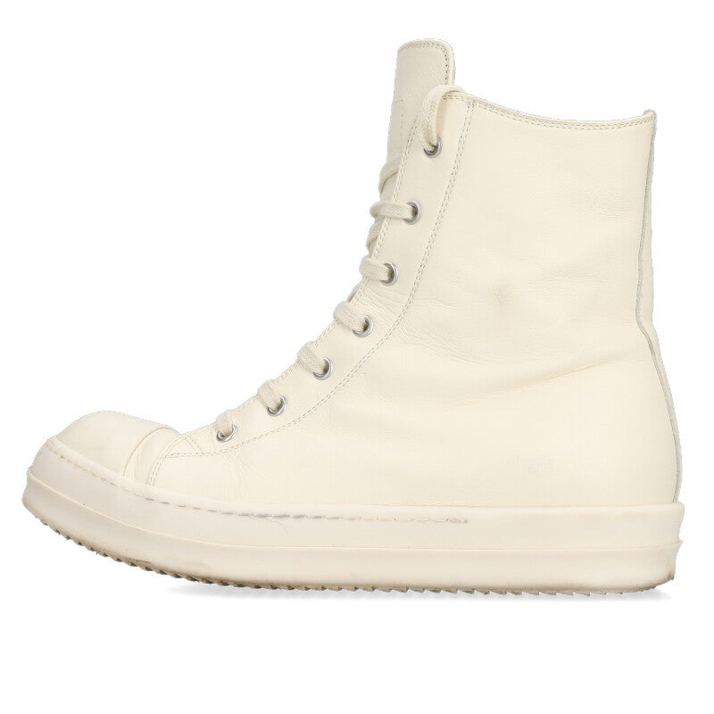 Rick Owens RAMONES Leather Hi-Top Sneakers Size 7.5