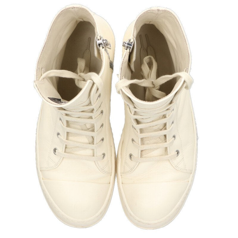 Rick Owens RAMONES Leather Hi-Top Sneakers Size 7.5