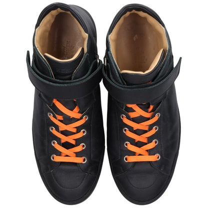HERMES Jackson Velcro High-Top Sneakers Black Size 8.5
