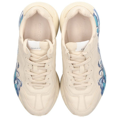GUCCI Rhyton Wave Dad Low-Top Sneakers Beige/Blue Size 7.5