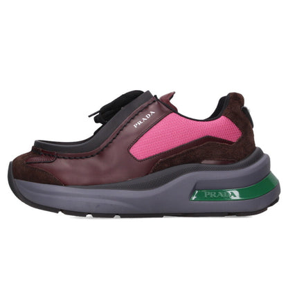 PRADA System Low-Top Sneakers Brown/Pink/Gray Size 5.5