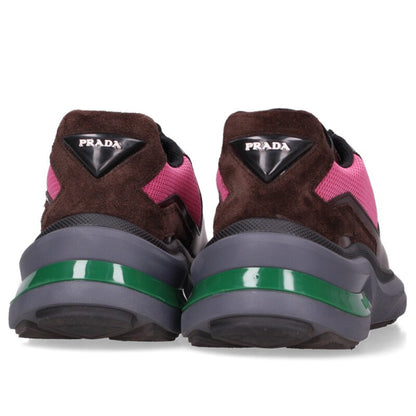 PRADA System Low-Top Sneakers Brown/Pink/Gray Size 5.5