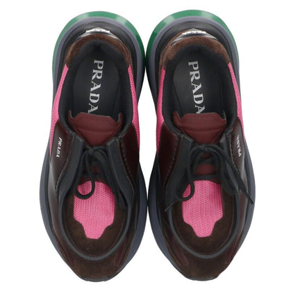 PRADA System Low-Top Sneakers Brown/Pink/Gray Size 5.5
