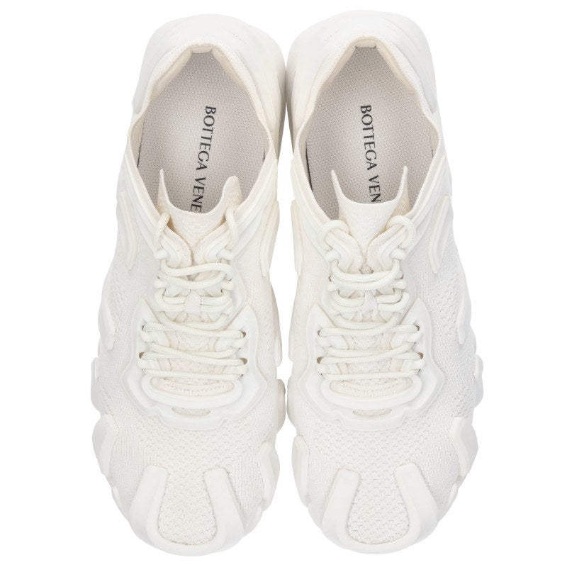 BOTTEGA VENETA White Mesh Low-Cut Sneakers Size 6.5