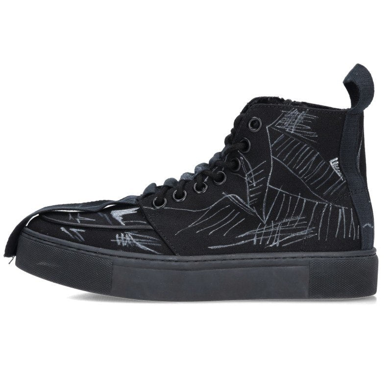 YOHJI YAMAMOTO POUR HOMME Graffiti High Top Sneaker Size 2