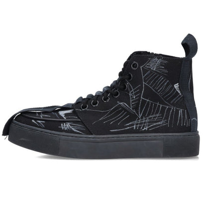 YOHJI YAMAMOTO POUR HOMME Graffiti High Top Sneaker Size 2