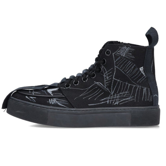 YOHJI YAMAMOTO POUR HOMME Graffiti High Top Sneaker Size 2
