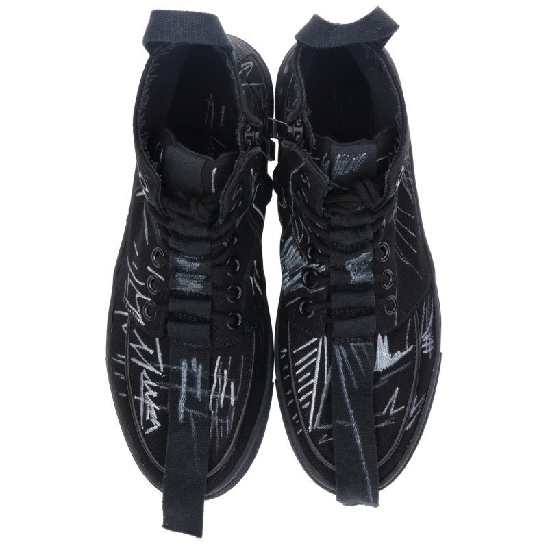 YOHJI YAMAMOTO POUR HOMME Graffiti High Top Sneaker Size 2