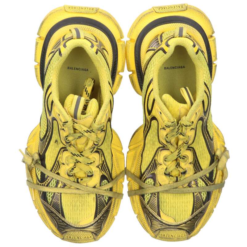 BALENCIAGA 3XL Yellow Black Sneakers Size EU 43