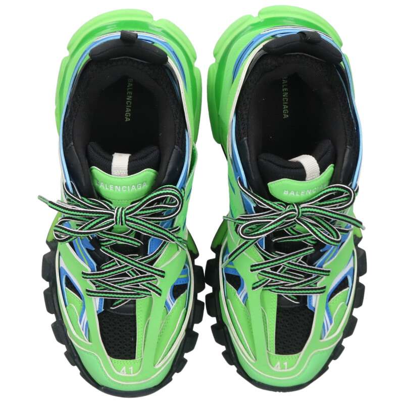 BALENCIAGA Track Sneakers Green Blue Multi Size 8.5