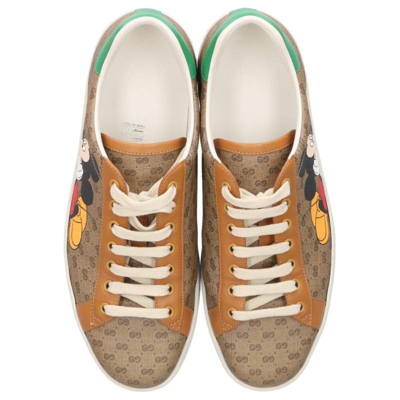 GUCCI 602548 Micro GG Character Print Low-Top Multi Size 8