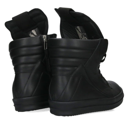 Rick Owens GEOBASKET Leather Sneakers Black Size EU 48