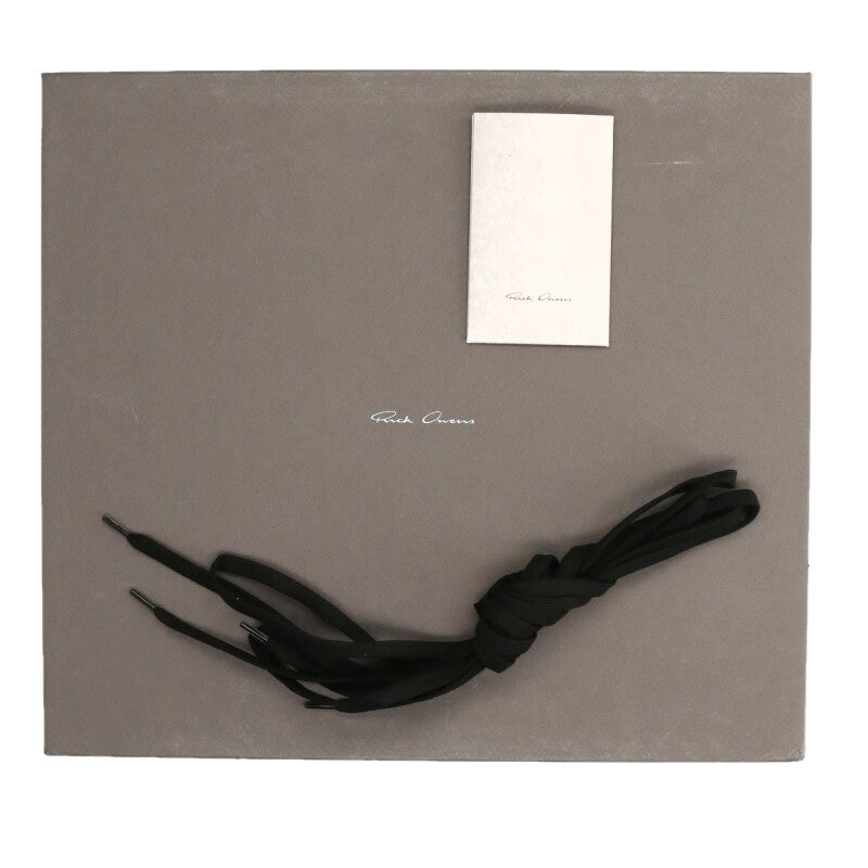 Rick Owens GEOBASKET Leather Sneakers Black Size EU 48