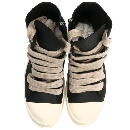 Rick Owens JUMBOLACE Leather Sneakers Black/White Size 48