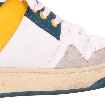 SAINT LAURENT PARIS LAX Mid Top Sneakers White Size EU 44