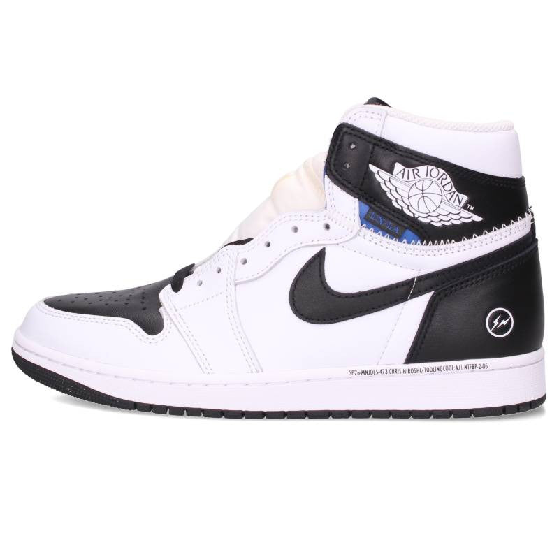 fragment design x Nike Air Jordan 1 Black White Sneakers Size 28cm