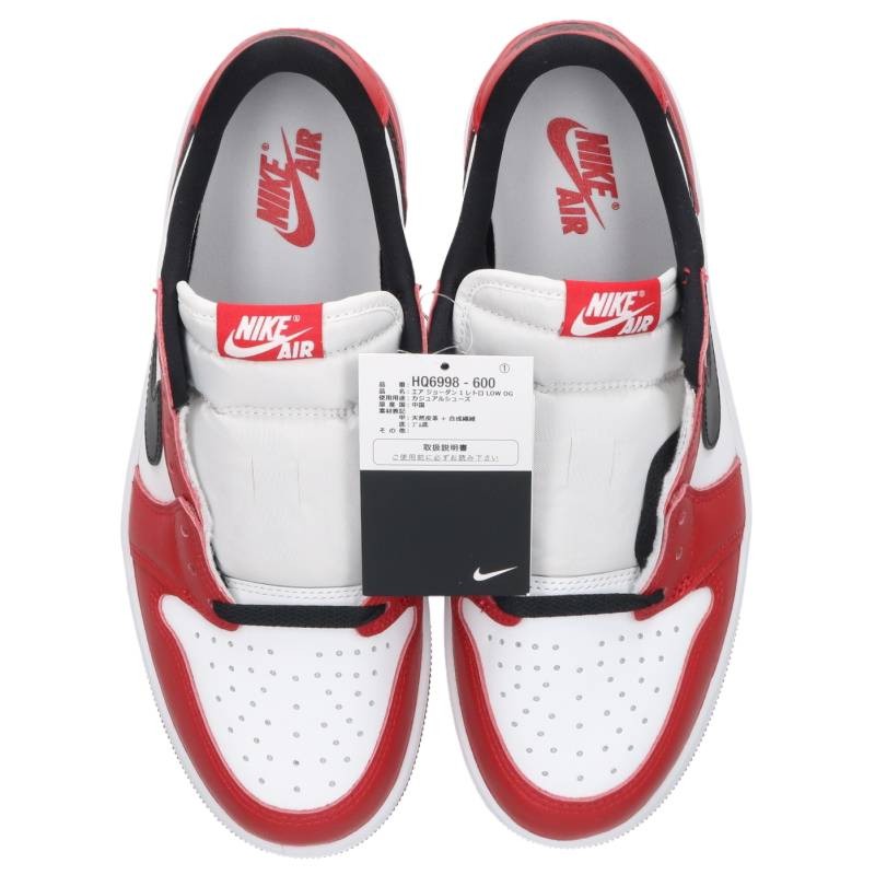 NIKE Air Jordan 1 Retro Low Chicago Red Black Sneakers Size 27cm