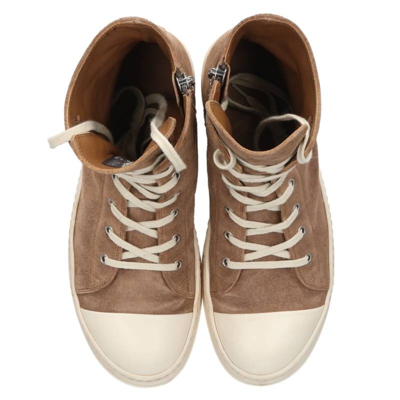 Rick Owens RAMONES Suede Leather Hi-Top Sneakers Size 8.5
