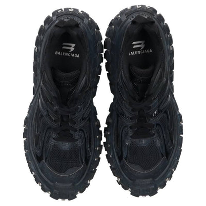 BALENCIAGA BOUNCER SCREW Chunky Sole Black Silver Sneakers Size EU 41