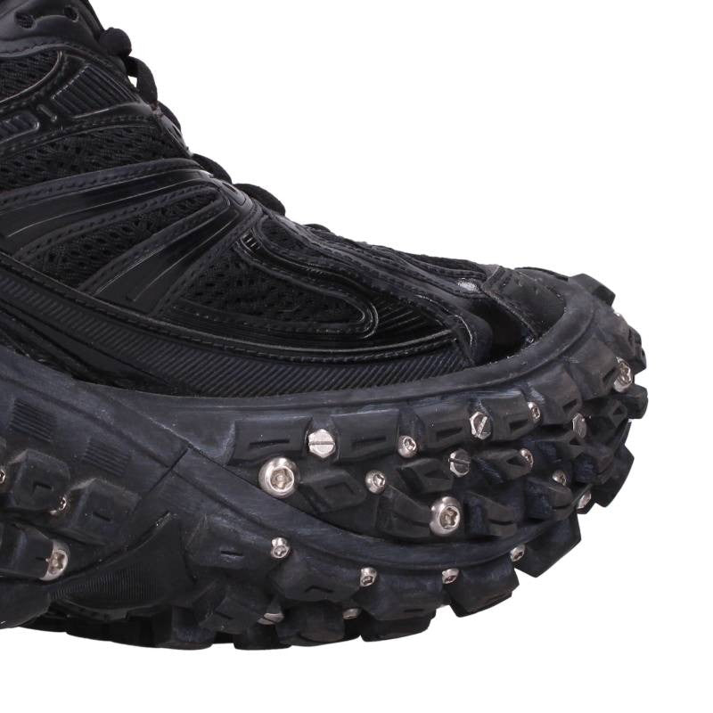 BALENCIAGA BOUNCER SCREW Chunky Sole Black Silver Sneakers Size EU 41