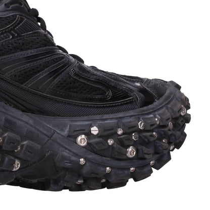 BALENCIAGA BOUNCER SCREW Chunky Sole Black Silver Sneakers Size EU 41