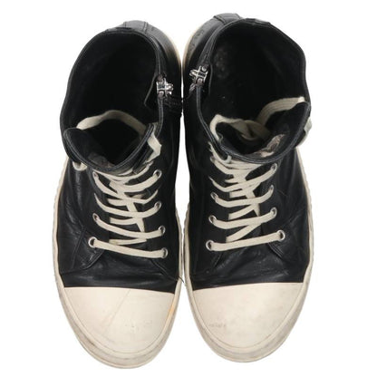 Rick Owens Ramones Leather High Top Sneakers Black Size EU 42