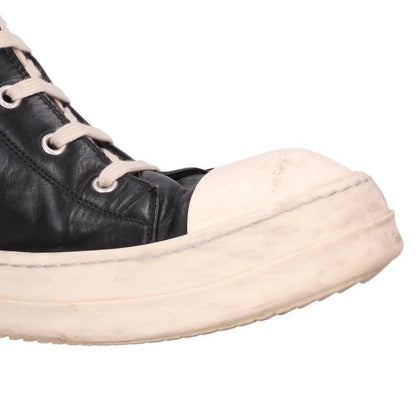 Rick Owens Ramones Leather High Top Sneakers Black Size EU 42
