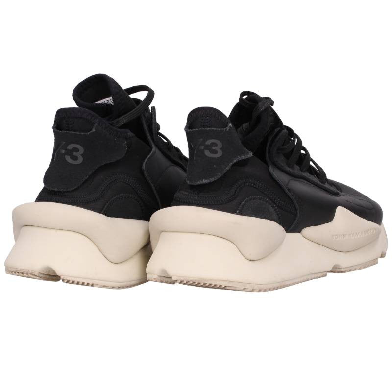 Y-3 Kaiwa Black White Low-Top Sneakers Size 28
