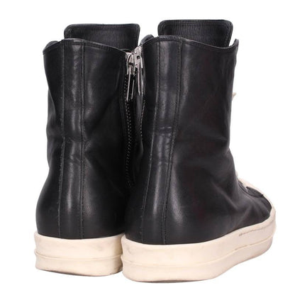 Rick Owens Ramones Leather High-Top Sneakers Size EU 41