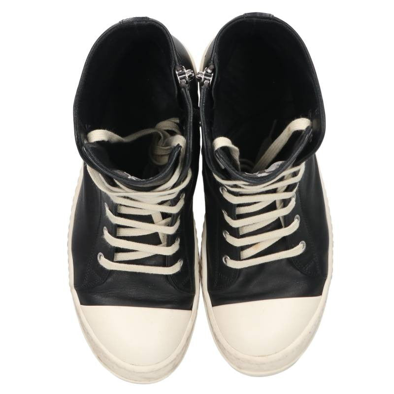 Rick Owens Ramones Leather High-Top Sneakers Size EU 41
