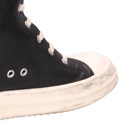 Rick Owens Ramones Leather High-Top Sneakers Size EU 41
