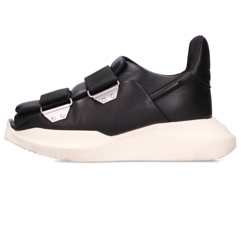 Rick Owens Burritogeth Velcro Sneakers Black White Size EU 43