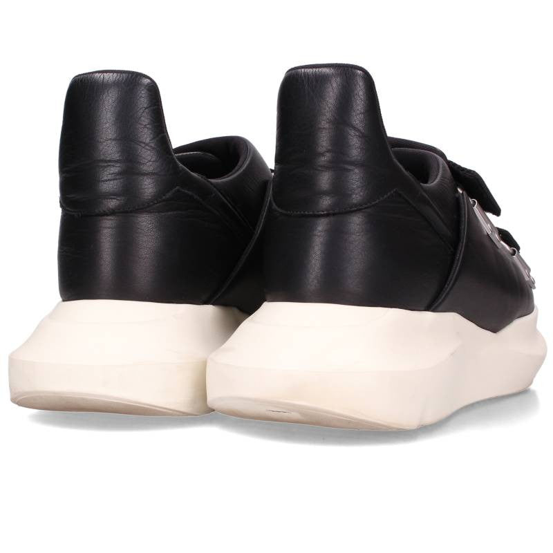 Rick Owens Burritogeth Velcro Sneakers Black White Size EU 43