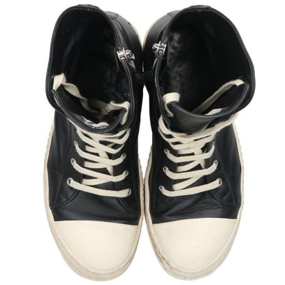 Rick Owens Ramones Leather High Top Sneakers Black Size EU 41