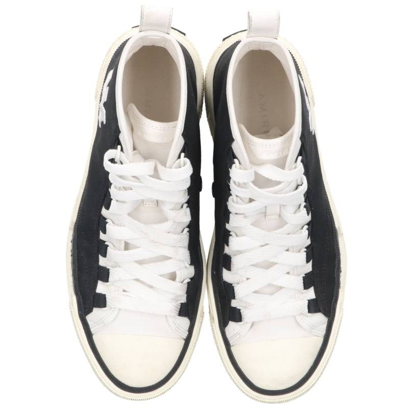 AMIRI MA COURT HI Black/White Leather High-Top Size 6.5