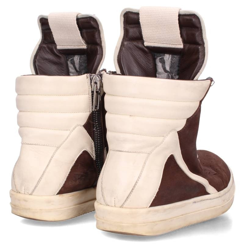 Rick Owens Geobasket Suede Leather Sneakers Brown Size EU 41