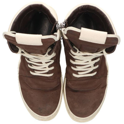 Rick Owens Geobasket Suede Leather Sneakers Brown Size EU 41