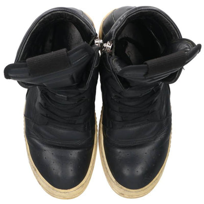Rick Owens Geobasket Leather Sneakers Black White Size EU 41
