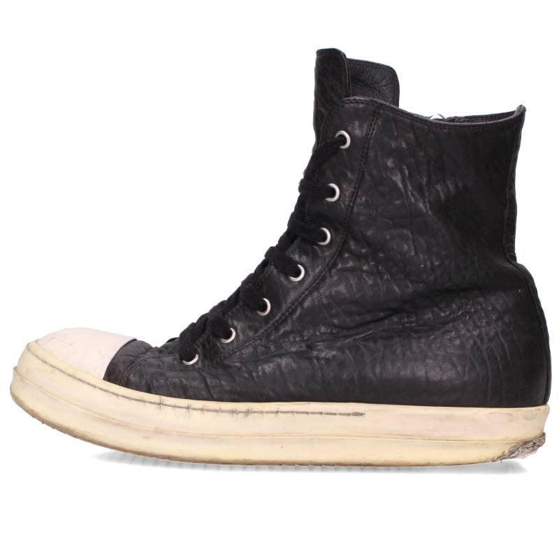 Rick Owens Ramones Leather Hi-Top Sneakers Size EU 42