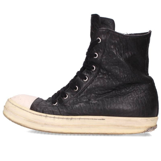 Rick Owens Ramones Leather Hi-Top Sneakers Size EU 42