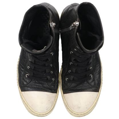 Rick Owens Ramones Leather Hi-Top Sneakers Size EU 42