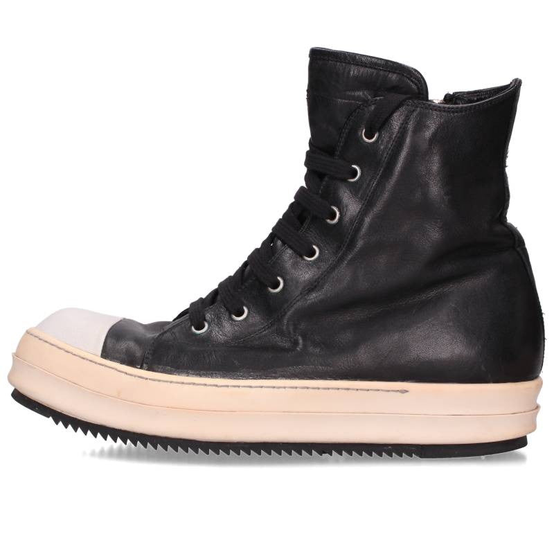 Rick Owens Ramones Hi-Top Sneakers Black/White Size EU 42