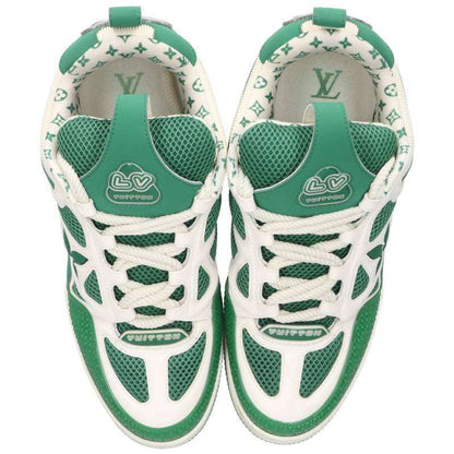 LOUISVUITTON LV Skate Line Sneakers Green/White Size 8