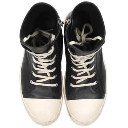 Rick Owens Ramones Leather Sneakers Black/White Size EU 44
