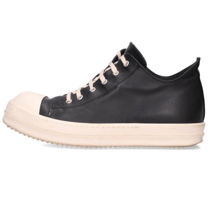Rick Owens Ramones Low Leather Sneakers Black/White Size EU 43