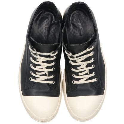 Rick Owens Ramones Low Leather Sneakers Black/White Size EU 43