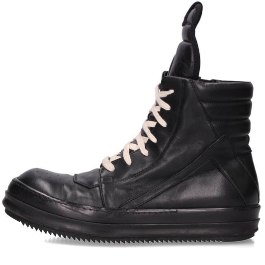 Rick Owens Geobasket Leather Sneakers Black Size EU 43